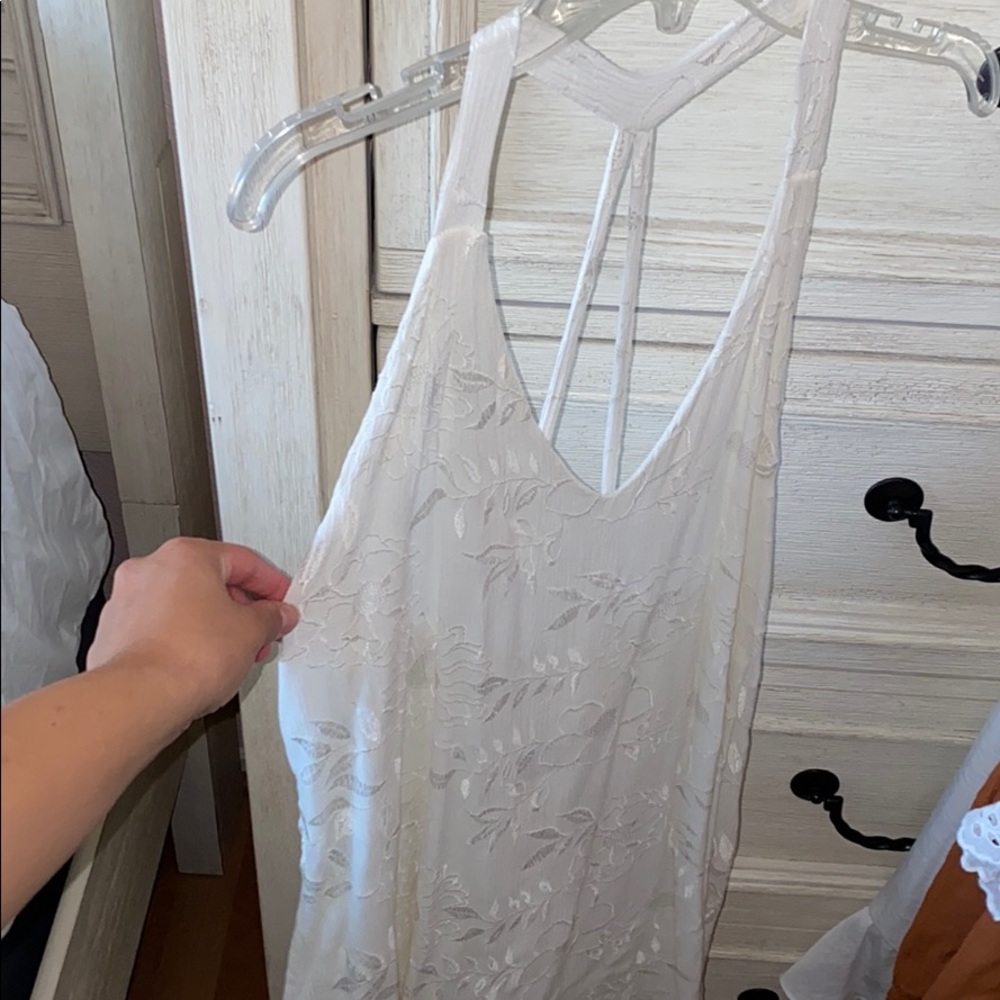 White floral dress